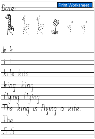 teacher handwriting worksheet