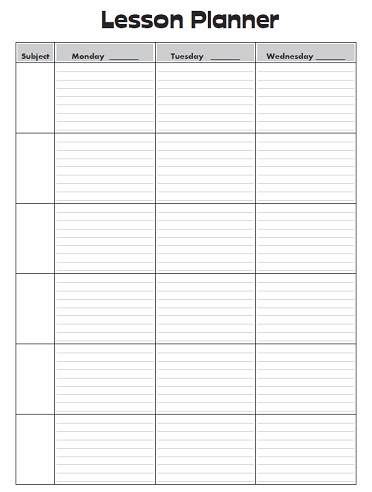 teacher lesson plans worksheet