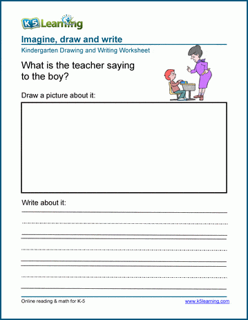 teacher worksheet for kindergarten
