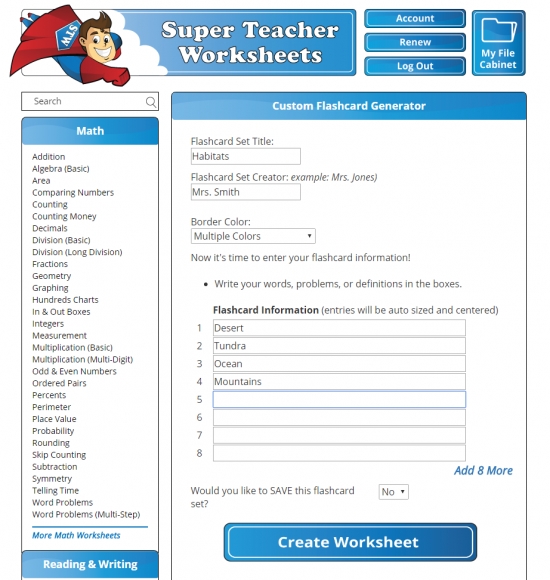 Worksheet Generator Tools Worksheets Library