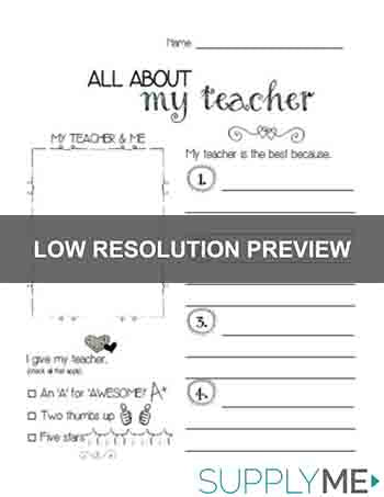 teacher worksheet printable free