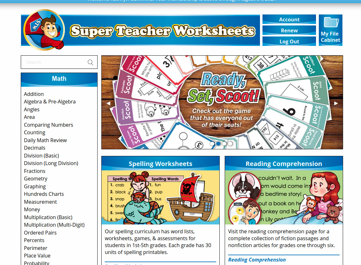 Cummins Life: Super Teacher Worksheets Review {Printable Worksheets}