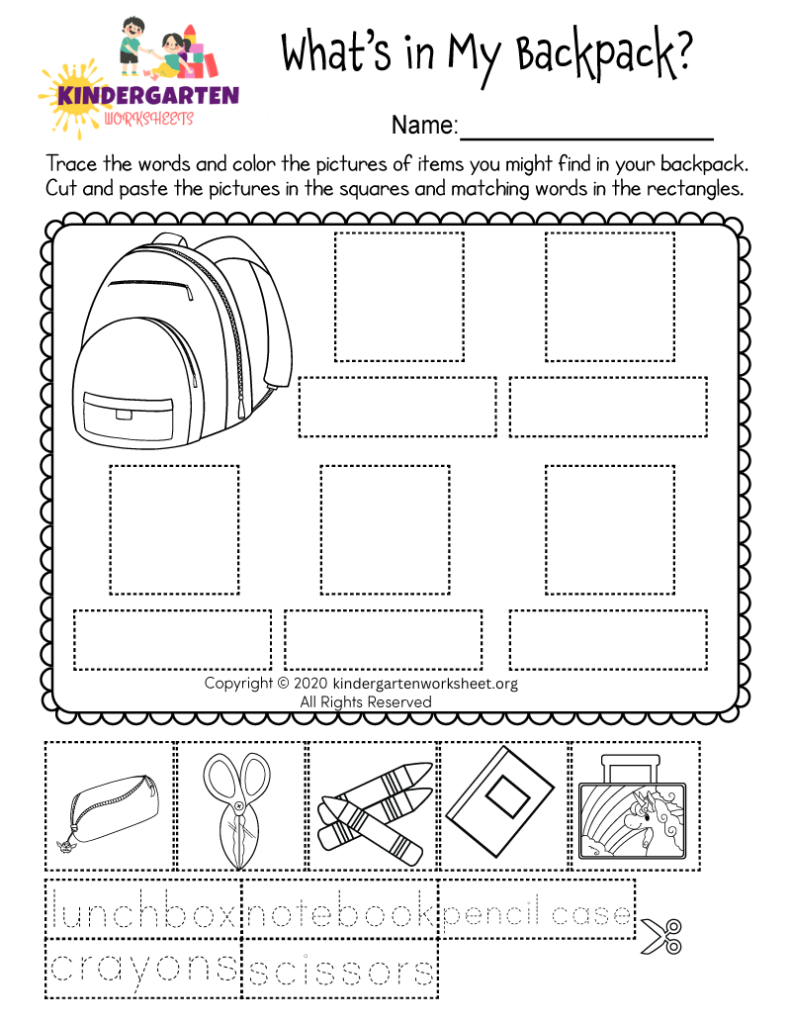 teachers worksheet for kindergarten