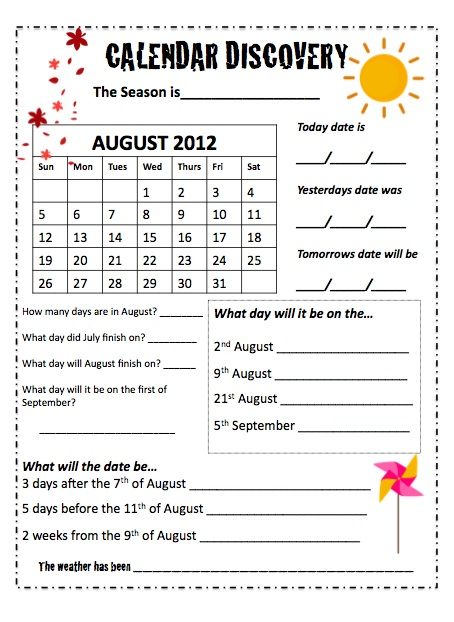 calendar activities year 2 - Google Search | Teaching calendar ...