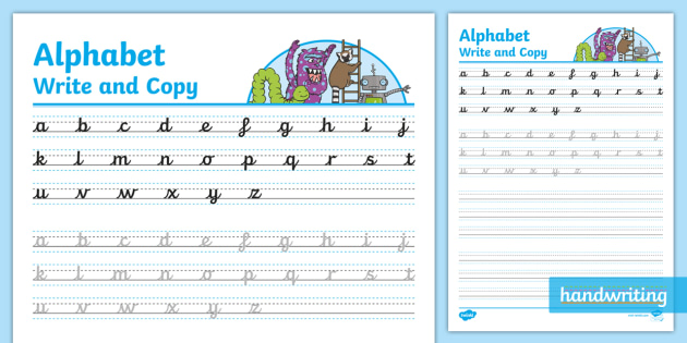 Cursive Alphabet Worksheet | Practice Cursive Writing Skills