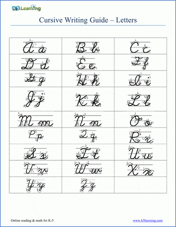 Free Cursive Writing Worksheets - Printable | Worsheets library