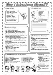 Personal information worksheets