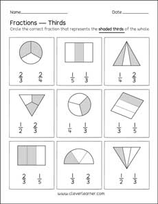 teaching fractions worksheet