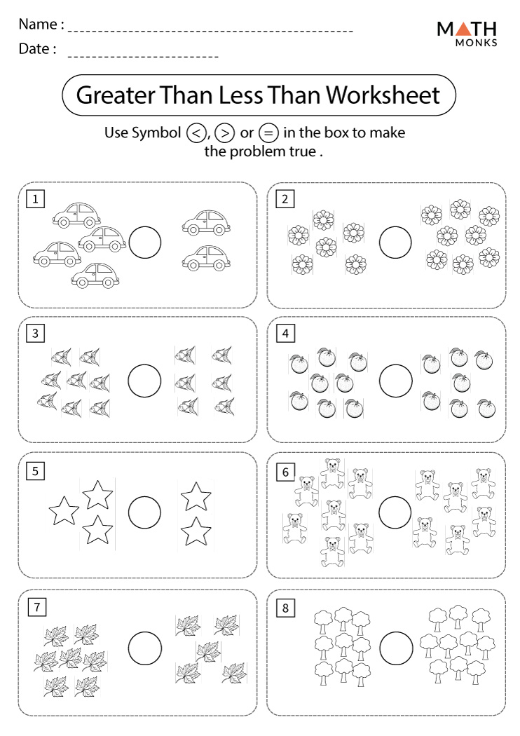 teaching greater than and less than 2nd grade