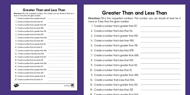 teaching greater than and less than 2nd grade