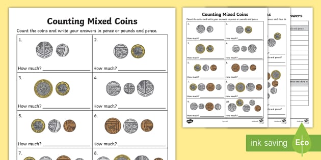 teaching kids about money worksheet