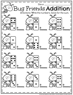 teaching kindergarten addition worksheet