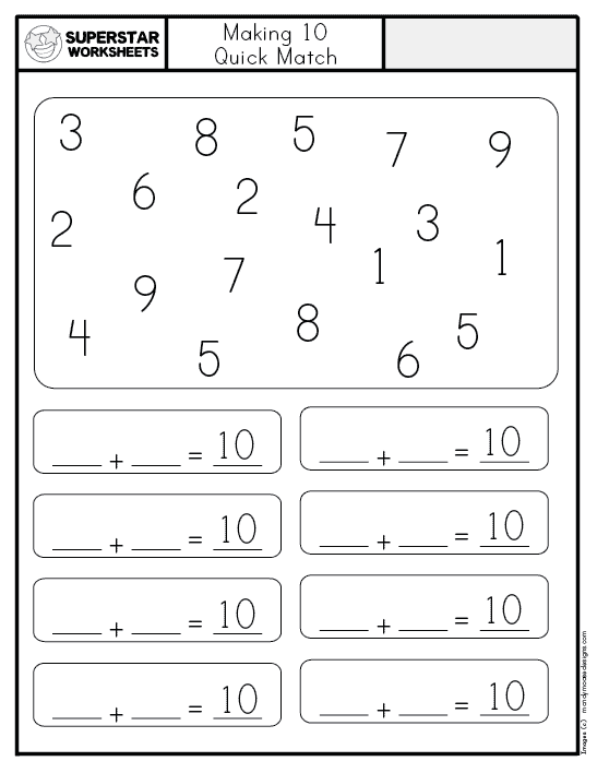 Kindergarten Addition Worksheets -Worksheets Library