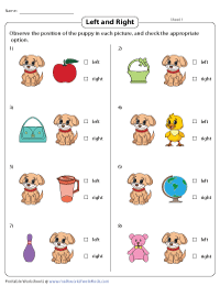Left and Right Worksheets