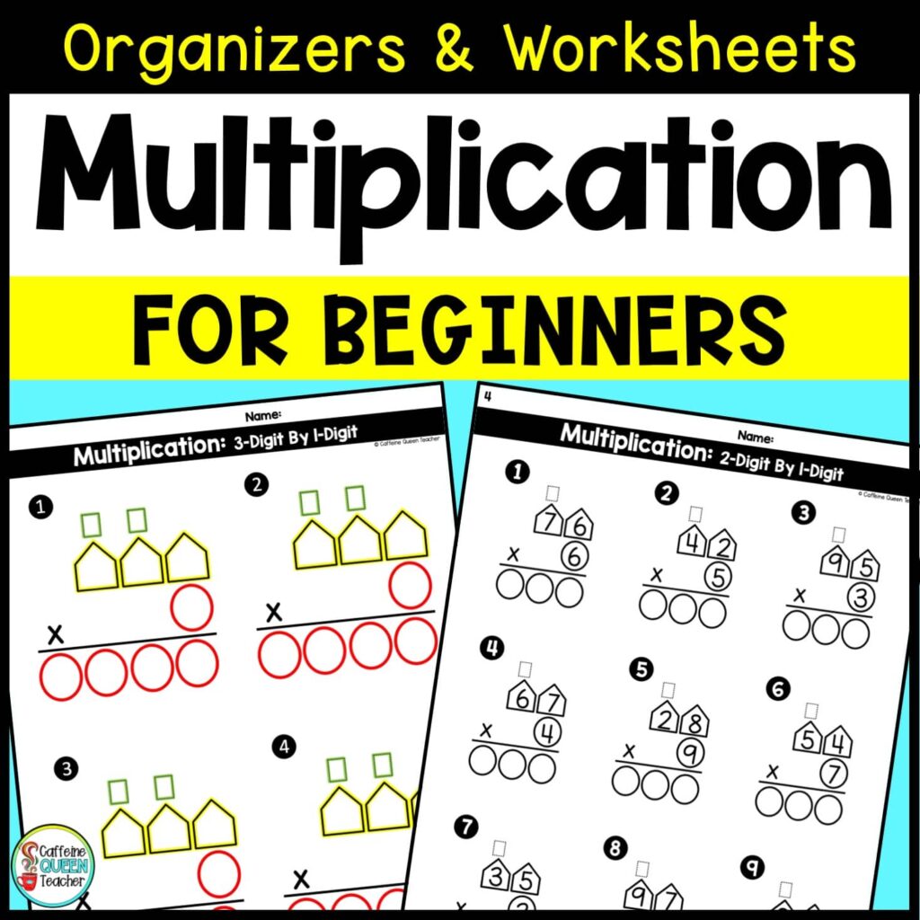 2-Digit Multiplication Worksheets: Differentiated - Caffeine Queen ...