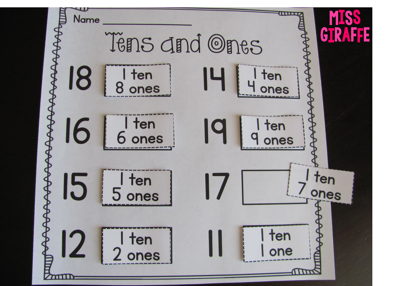 Miss Giraffes Class: Place Value in First Grade