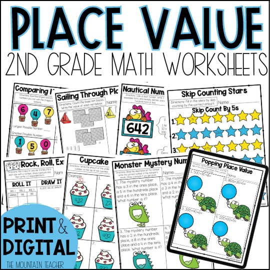 Place Value to 1000 Worksheets, Activities and Assessments for 2nd ...