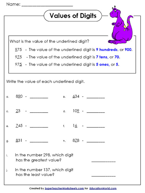 teaching place value worksheet free