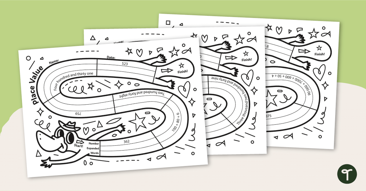 Place Value Worksheets (Platypus Theme) | Teach Starter