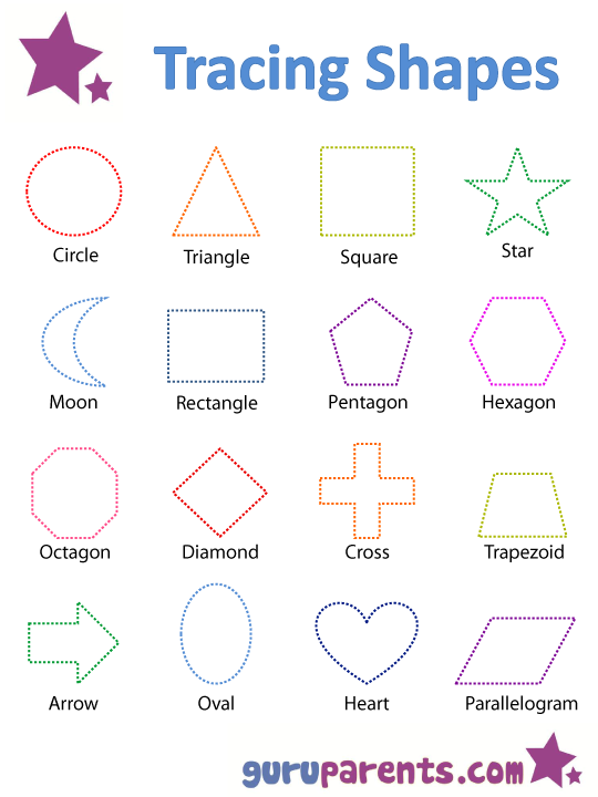 Shapes Worksheets and Flashcards | guruparents