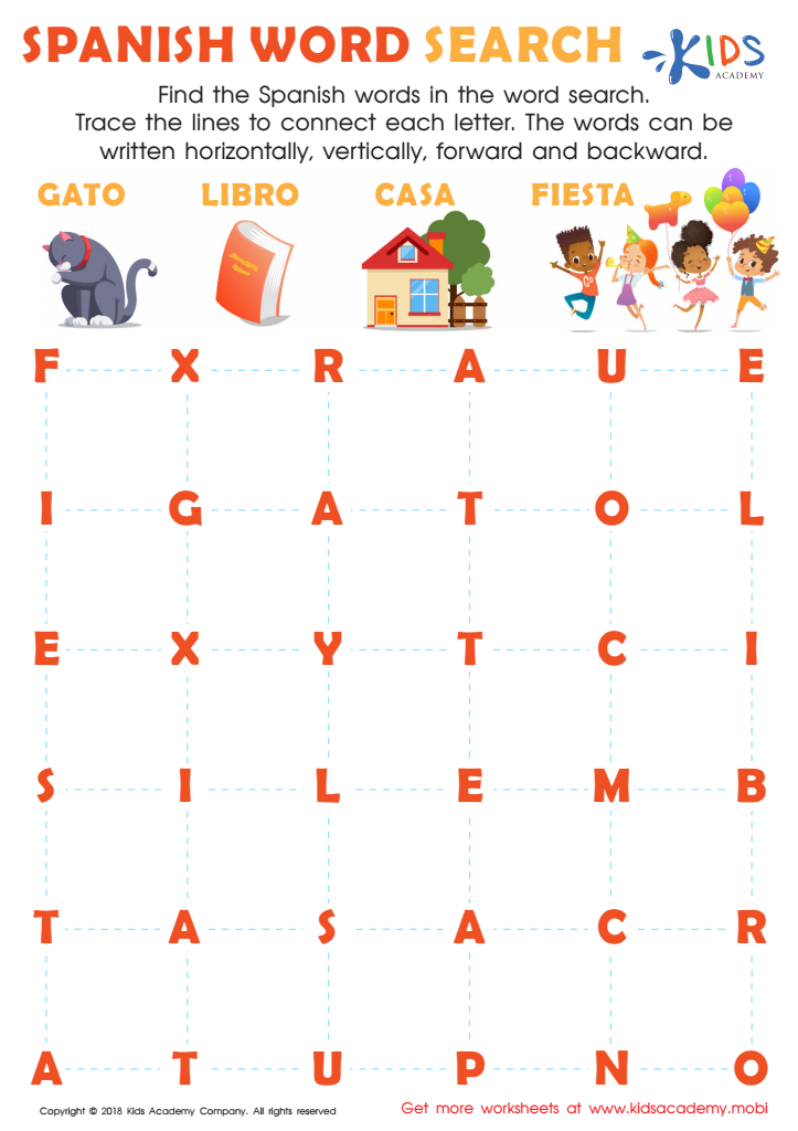 teaching spanish to kids worksheet