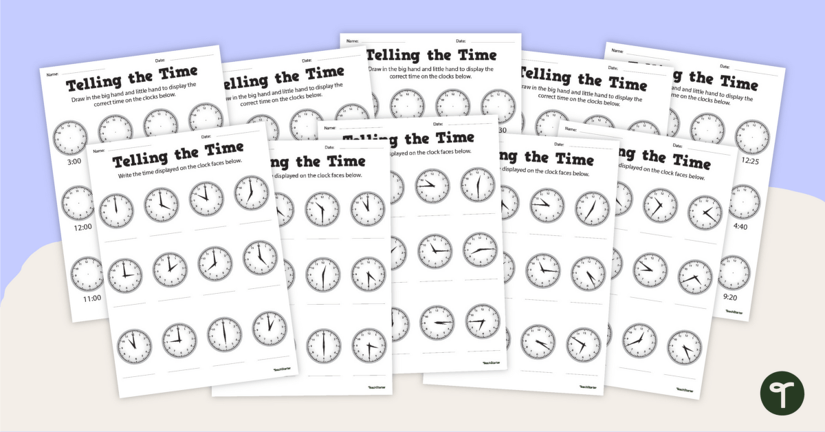 Telling Time Year 2 Worksheets Teach Starter Worksheets Library