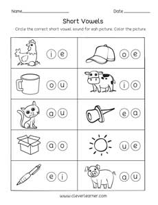 teaching vowel sounds worksheet