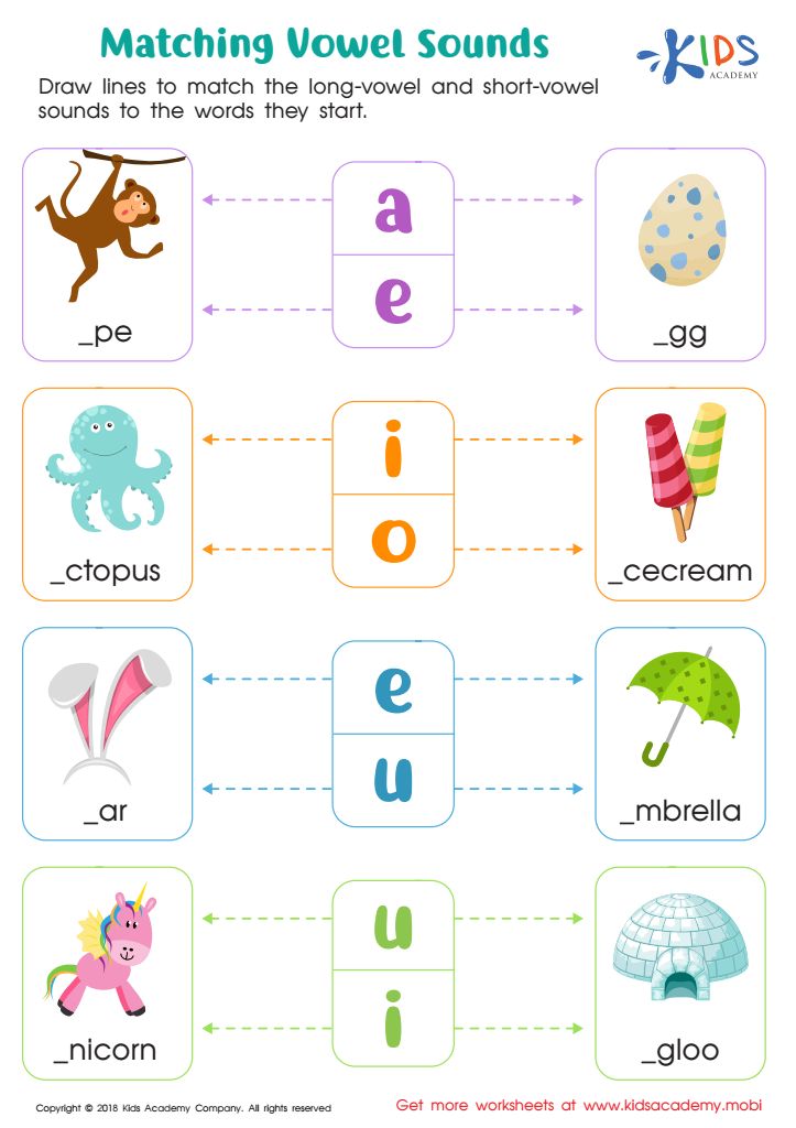teaching vowel sounds worksheet