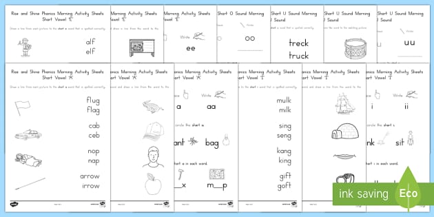 Phonics Activities: AEIOU Vowels Worksheets (teacher made)