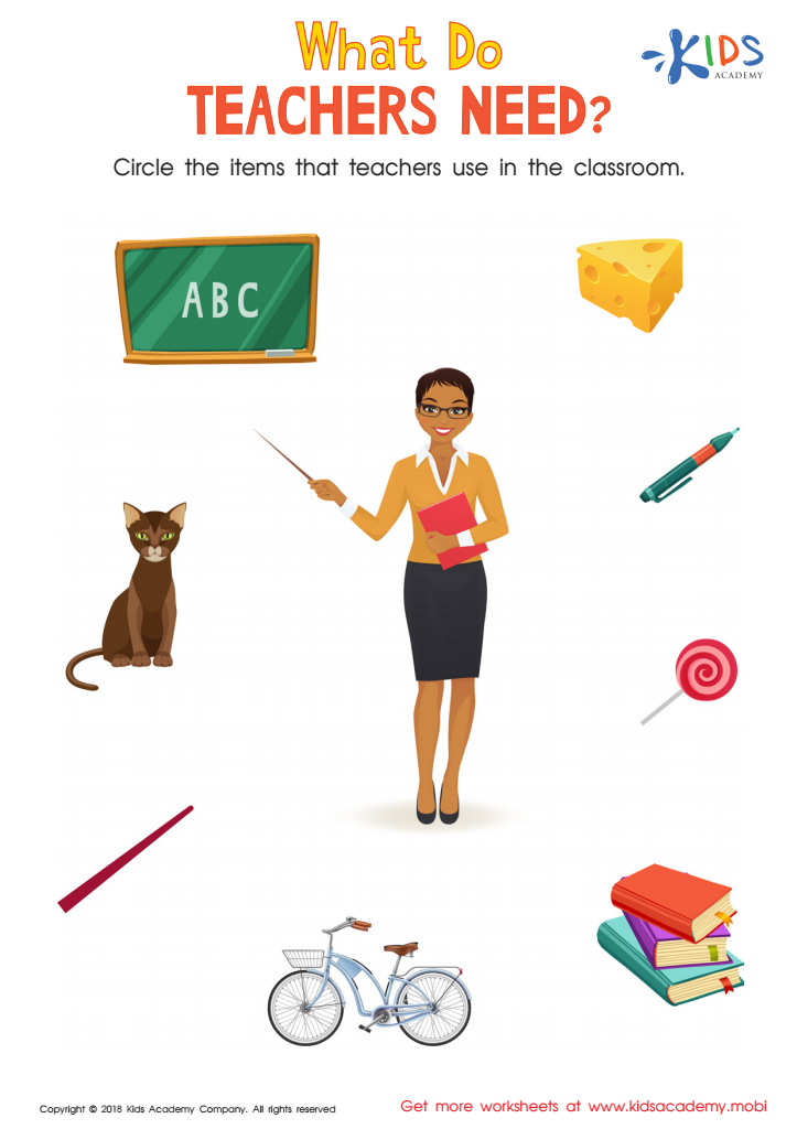 teaching worksheet for kindergarten