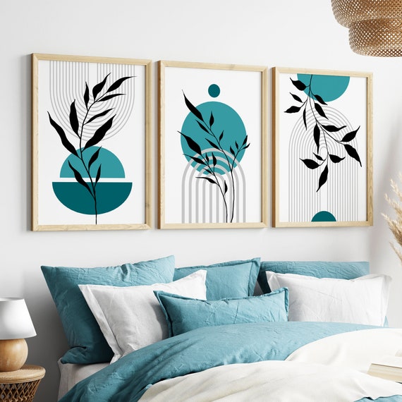 teal printable wall art