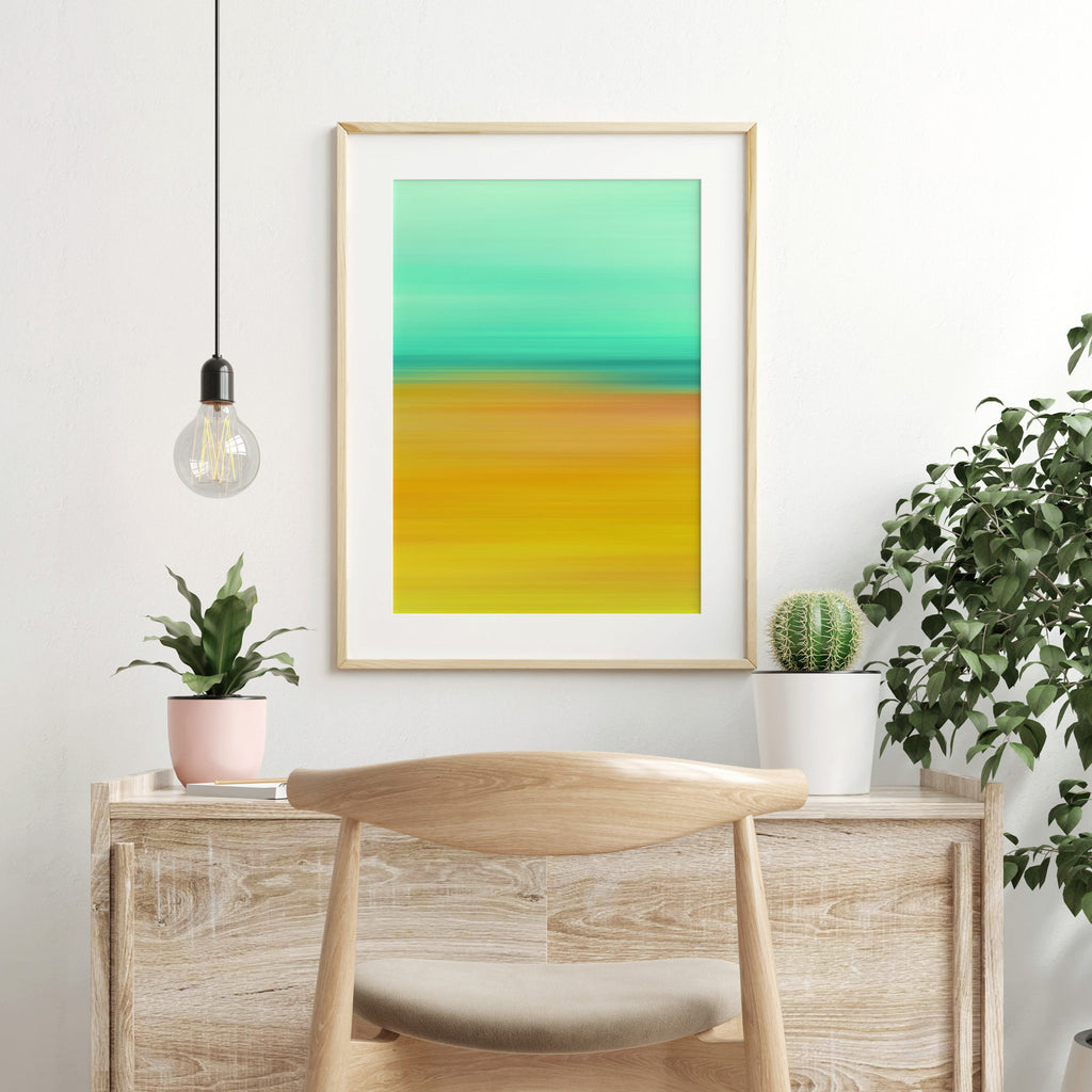 Gradient Painting No.12 - Printable Wall Art - Mint Green Teal ...