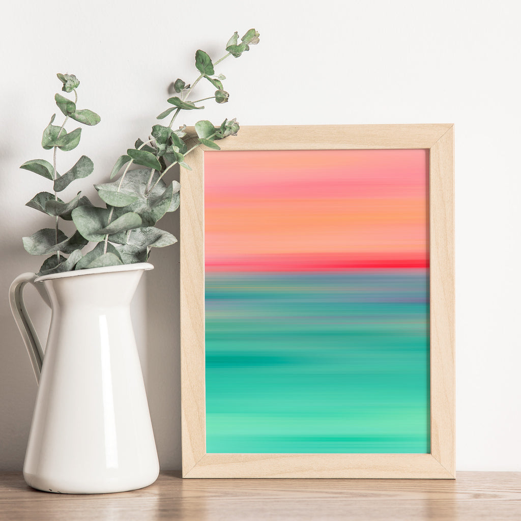 Gradient Painting No.15 - Printable Wall Art - Pink Coral Peach ...