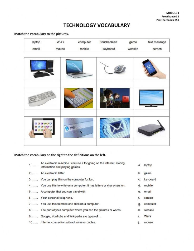 Technology vocabulary