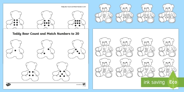 teddy bears worksheet