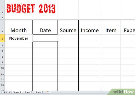 How to Build a Budget Spreadsheet (Teenagers): 13 Steps