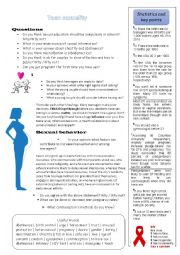 teen sexuality worksheet