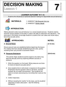 teen sexuality worksheet