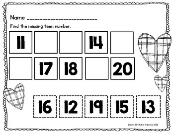 Valentines Day Tricky Teens Worksheet by Katie Maurice | TPT