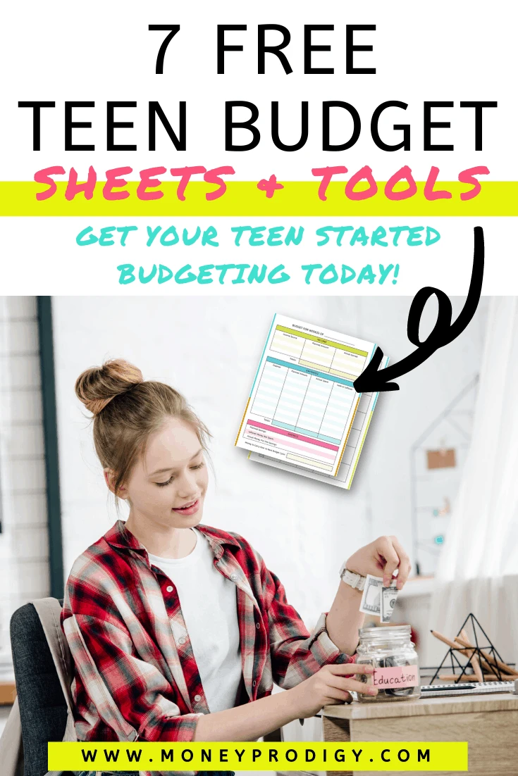 teenage budget worksheet