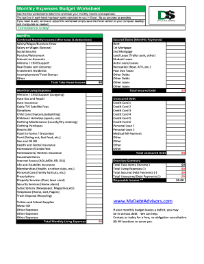 teenage budget worksheet