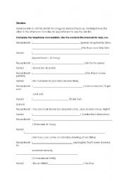 telephone skills worksheet