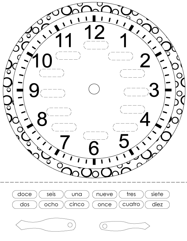 Worksheets Spanish - Time