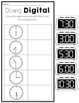 telling time to the hour and half hour worksheet