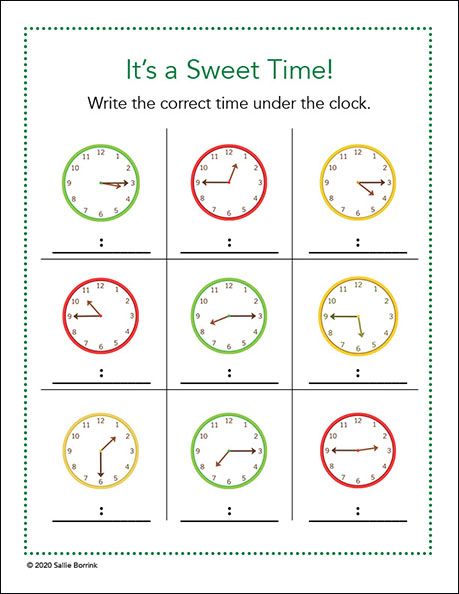 telling time to the quarter hour worksheet