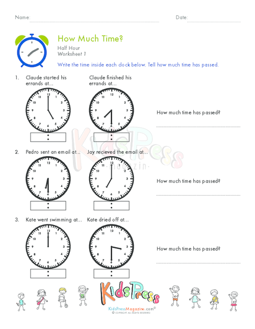 telling time worksheet before and after the hour