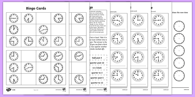 Telling the Time KS1 Worksheets, Twinkl (teacher made)
