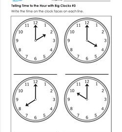 1st Grade Telling Time Worksheets | A Wellspring of Worksheets