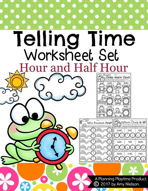 telling time worksheet for first grade