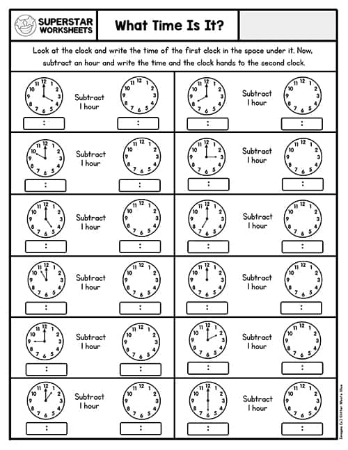 Telling Time Worksheets -Worksheets Library